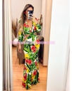 MAXI DRESS MANGA LARGA FLORAL PRINT