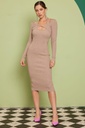 MIDIDRESS MANGA LARGA HALTER