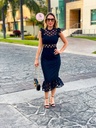 MIDI DRESS GUIPUR FORRADO