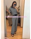 CONJUNTO DE PANTALON Y BLUSA MANGA CORTA LUNARES BlancoS