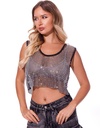 BLUSA CROP TOP CON PEDRERIA