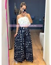 PANTALON PATA ELEFANTE LETRAS VOGUE BICOLOR