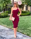 VESTIDO MIDI UN TIRANTE NUDO