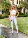 BLUSA CROP CON TIRANTE CRIZADO ABDOMEN