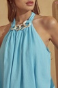 Blusa con collar en cuello