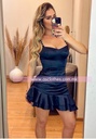 MINI DRESS SATINADO CON OLANES