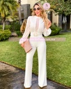 PALAZZO CON ENCAJE Y TRANSPARENCIAS CON CINTO HEBILLA 