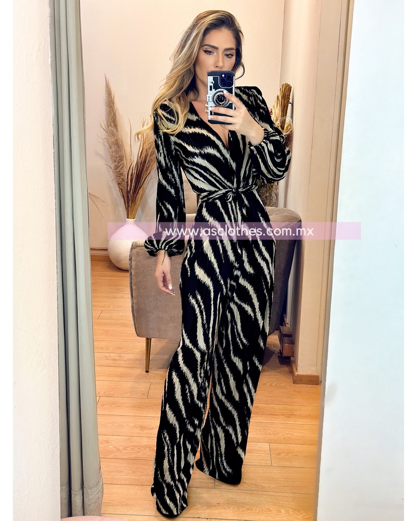 JUMSUIT MANGA LARGA ZEBRA