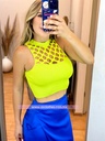 BLUSA TEJIDA SIN MANGA CON ORIFICIOS