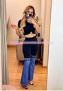 PANTALON COMBINADO MEZCLILLA/NEG CON CINTILLO EN RODILLAS