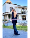 MAXI DRESS ESCOTE ESPALDA DRAPEADO MANGA LARGA