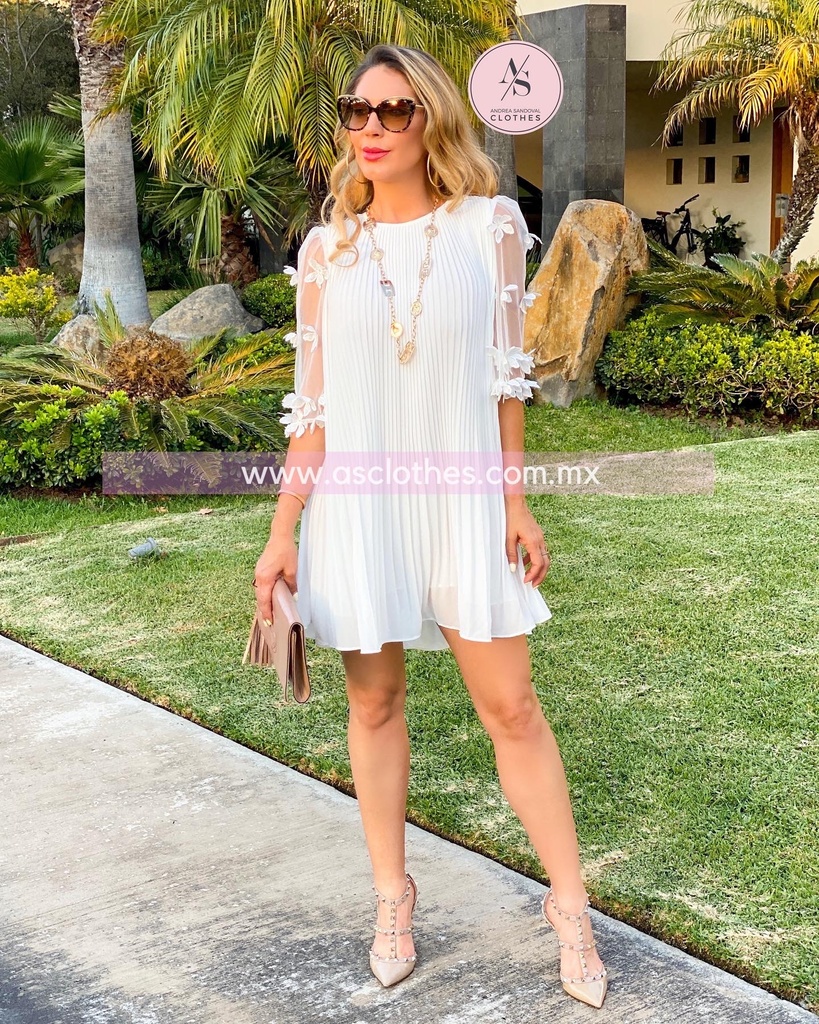 MINI DRESS VAPOROSO TABLONES MANGAS FLORES