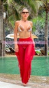 PANTALON MESH LINED RUFLLES