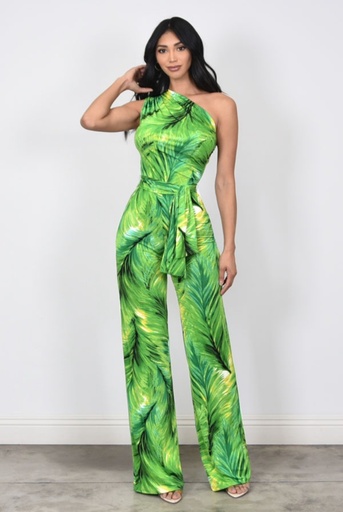 PALAZZO TROPICAL UN HOMBRO CON CINTO