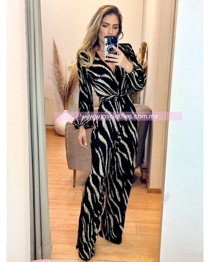 JUMSUIT MANGA LARGA ZEBRA