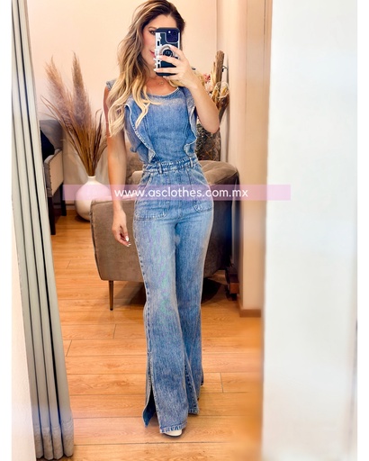 JUMPSUIT RUFFLES DENIM