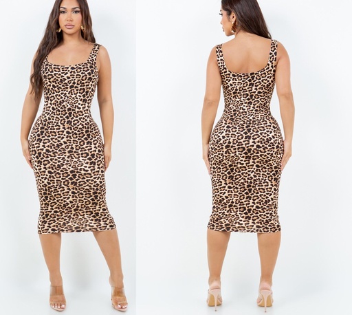 MIDI DRESS TIRANTES ANIMAL PRINT