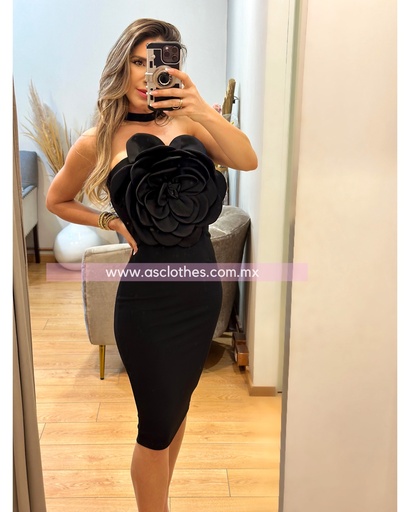 MIDI DRESS FLOR EN 3D