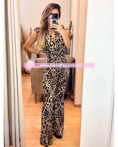 PALAZZO ESCOTE V ANIMAL PRINT