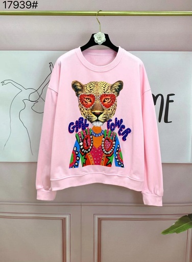 SUDADERA TIGRE CON PEDRERIA