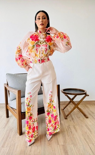 CONJUNTO PANTALON Y CAMISA FLORAL