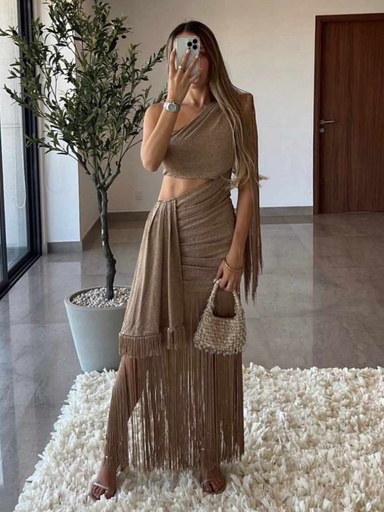 MIDI DRESS UN HOMBRO BARBITAS