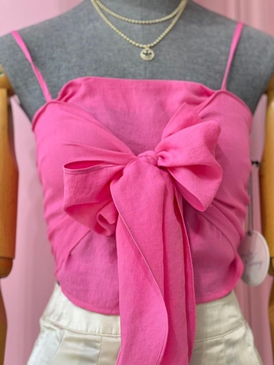 BLUSA TIRANTE CON MOÑO AL FRENTE