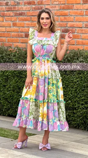 MAXI DRESS OLANES PRINT FLORAL 