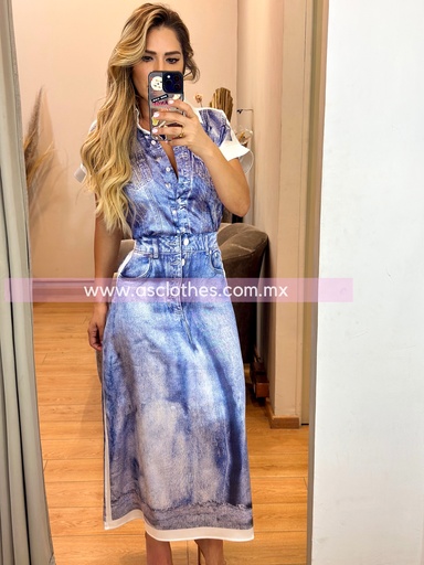 TRAJE FALDA ESTILO DENIM