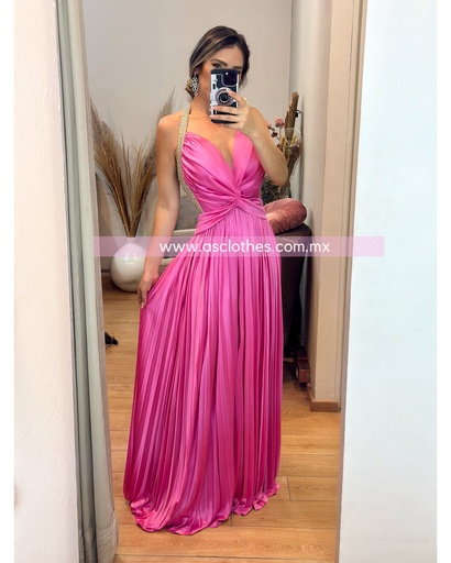 VESTIDO FIESTA CON PIEDRAS Y TABLONES