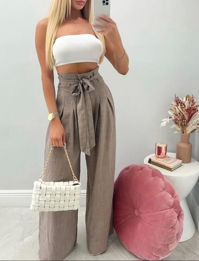 PANTALON PATA ELEFANTE CON CINTO