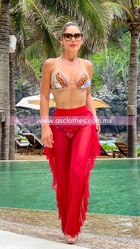 PANTALON MESH LINED RUFLLES