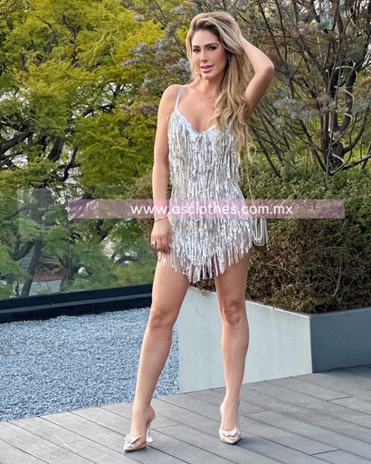 MIDI DRESS BARBITAS CON BRILLOS