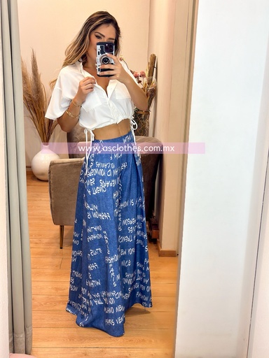 BLUSA SIN MANGA  BOTONES Y AMARRADERA 