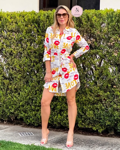 VESTIDO CAMISERO BESOS