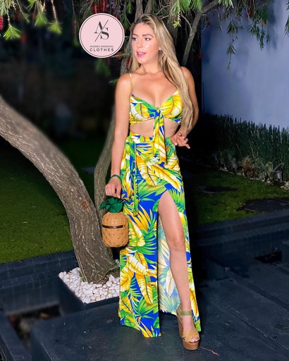 TROPICAL PRINT OPEN SET